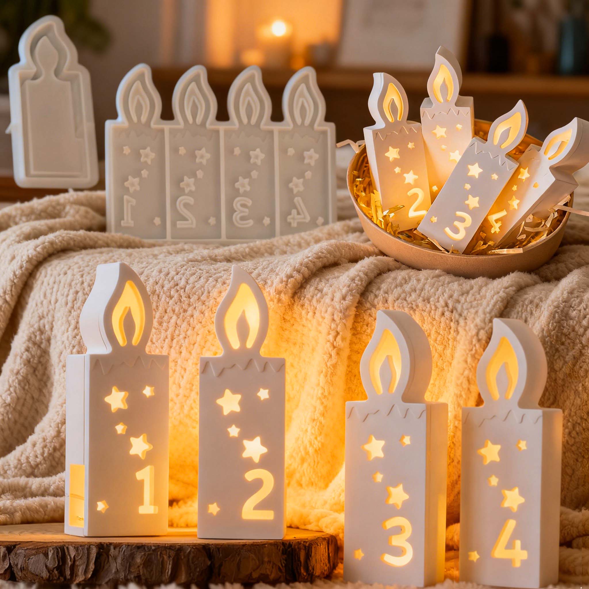 Home Fragrance Rituals - 1,2,3,4 Number Ambient Light Mould DIY