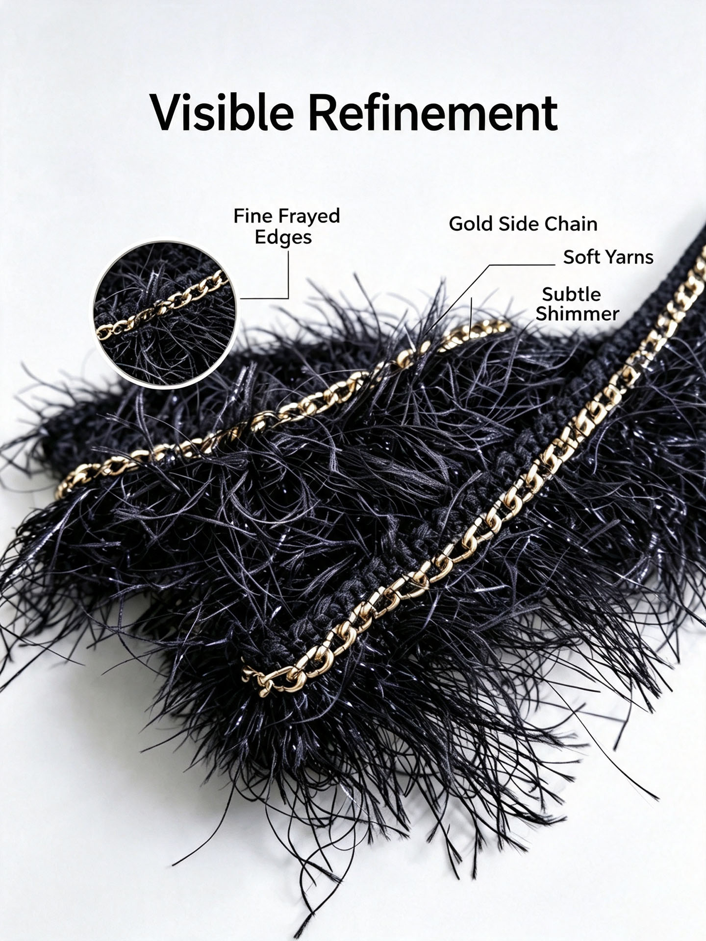 3 Meters Black Faux Feather Ta - Home Fragrance No 3 ulasan dan harga