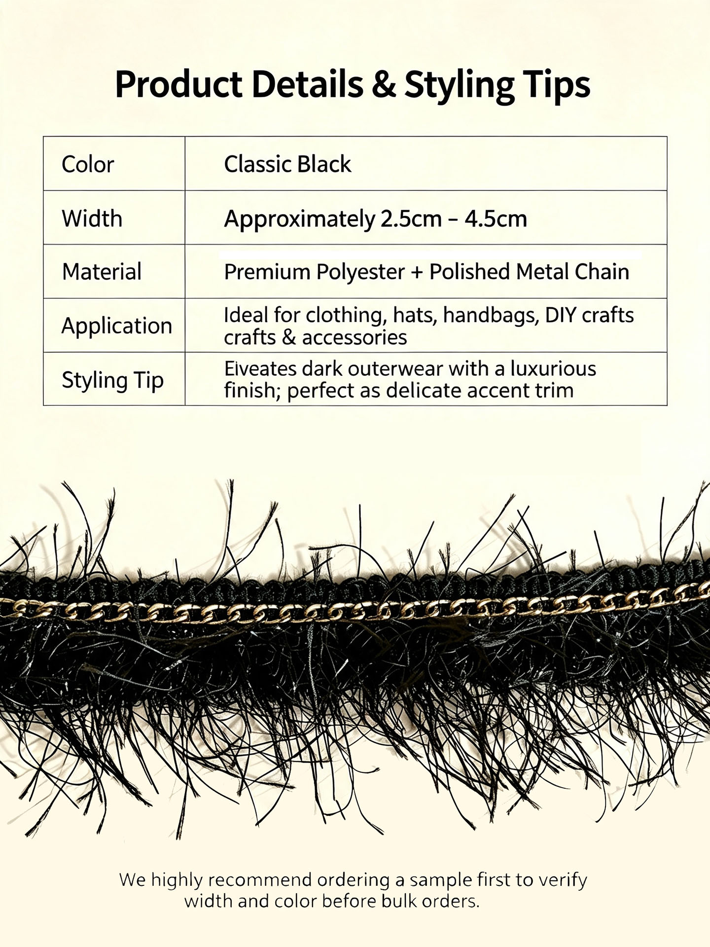 3 Meters Black Faux Feather Ta - Home Fragrance No 3 ulasan dan harga